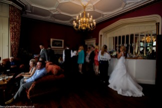 guests and bride relaxing